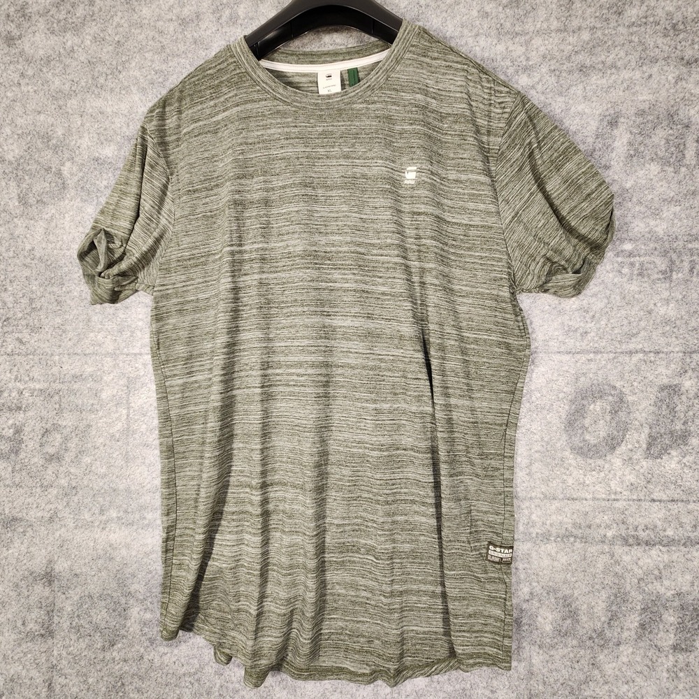 G Star Raw Polo Mens XL Gray short sleeve heathered patten
